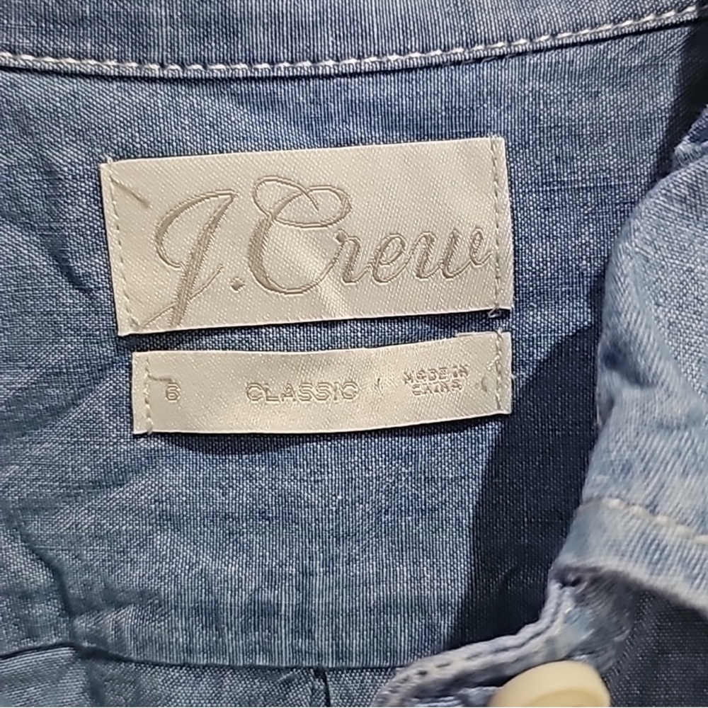 J. Crew Classic Fit Shirt Dress Denim Blue - Picture 3 of 4